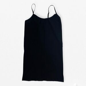 Long Length Stretch Black Spaghetti Strap tight undershirt Top M